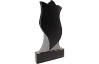 Памятник из чёрного гранита Каменный цветок 1 - миниатюра 2