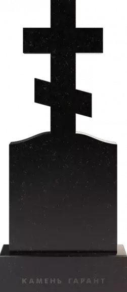 Памятник из чёрного гранита Крест 6