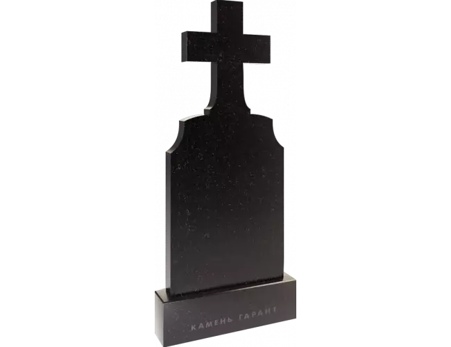 Памятник из чёрного гранита Крест 5 - фото 3