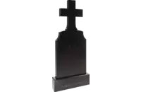 Памятник из чёрного гранита Крест 5 - миниатюра 2