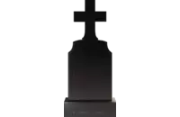 Памятник из чёрного гранита Крест 5