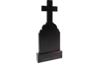 Памятник из чёрного гранита Крест 8 - миниатюра 2