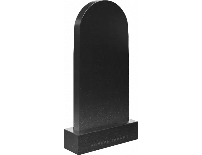 Памятник из чёрного гранита Классический округлый - фото 2