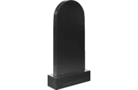 Памятник из чёрного гранита Классический округлый - миниатюра 2