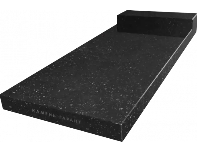 Памятник из чёрного гранита Надгробная плита - фото 3
