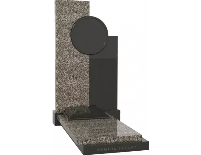 Памятник из чёрного гранита Геометрия 1