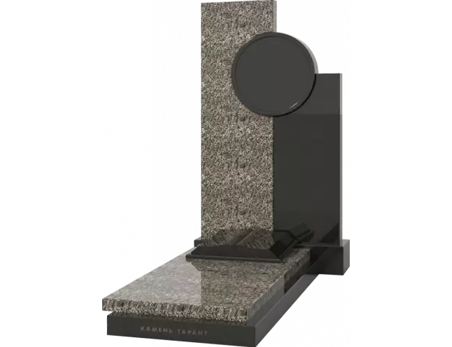 Памятник из чёрного гранита Геометрия 1 - фото 2
