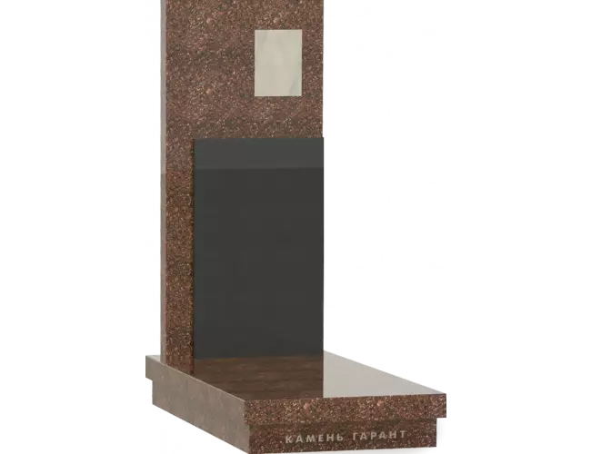 Памятник из чёрного гранита Наука 5. Плита не входит в комплект - фото 2
