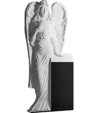 Кроткий Ангел - вертикальный резной памятник в православном стиле