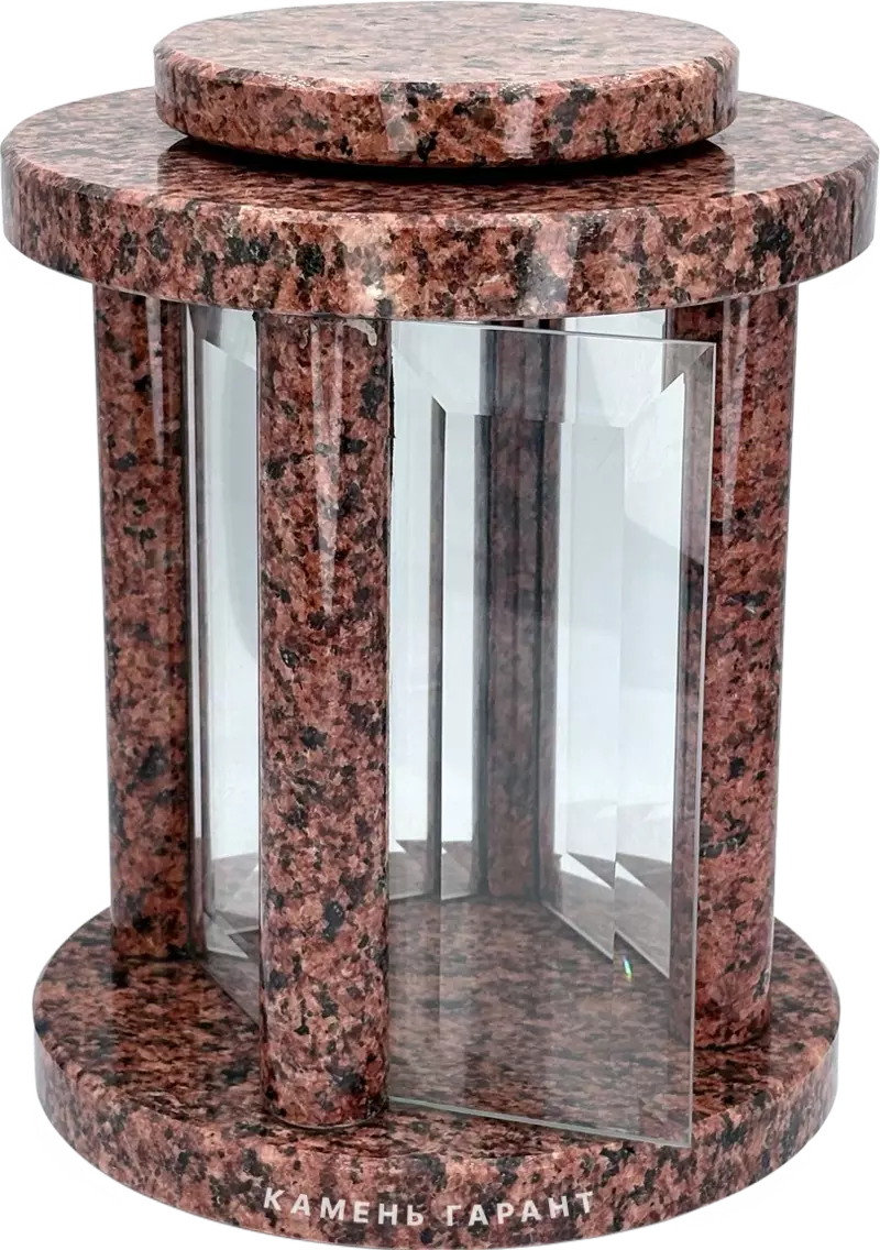 Лампада МЕМОРИ круглая, гранит, 25х18, арт:3002