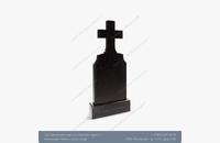 Памятник из чёрного гранита Крест 5 - миниатюра 3