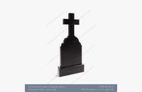Памятник из чёрного гранита Крест 8 - миниатюра 2