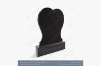 Памятник из чёрного гранита Сердце - миниатюра 3