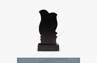 Памятник из чёрного гранита Тюльпан 2 - миниатюра 2