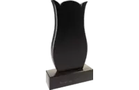 Памятник из чёрного гранита Каменный цветок 4 - миниатюра 2