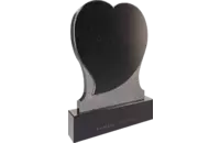 Памятник из чёрного гранита Сердце - миниатюра 2