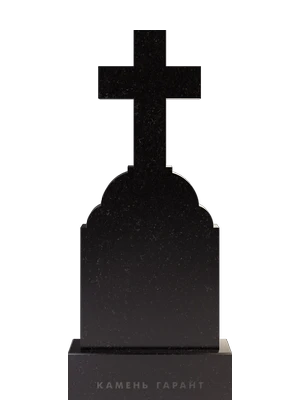 Христианский памятник на могилу с четырехконечным крестом 