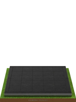 Плитка из черного гранита для благоустройства захоронений