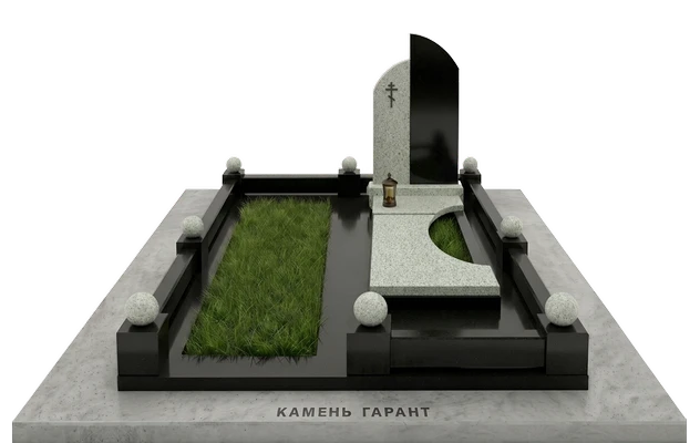 Комплекс из комбинации белого и черного гранитов